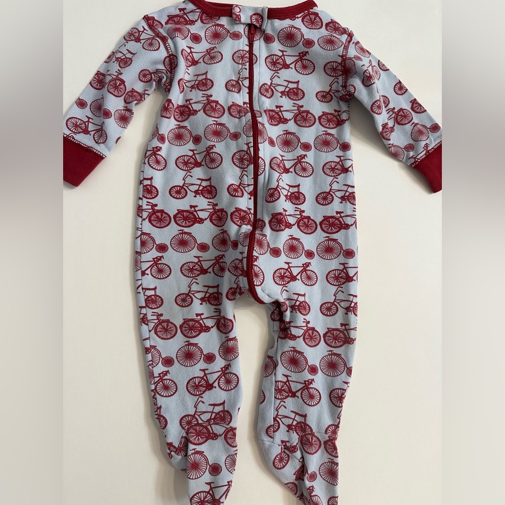 Sweet Peanut Bicycle Print Kids pjs size 6-12 months